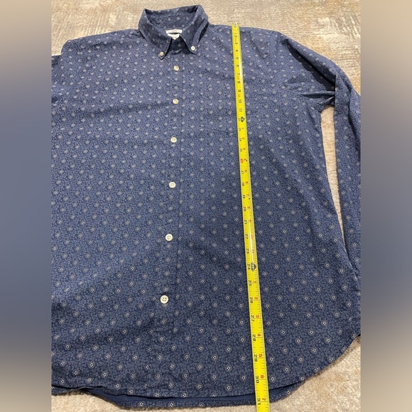 GAP Lived-In True Wash Poplin Button Down Slim Fit Stretch LS Shirt Size XL Blue - Picture 8 of 8